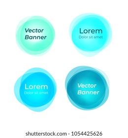 Set of round colorful vector shapes. Abstract vector banners. Design elements. Vector illustration.