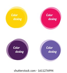 Set of round colorful vector shapes. Abstract vector banners. Design elements.