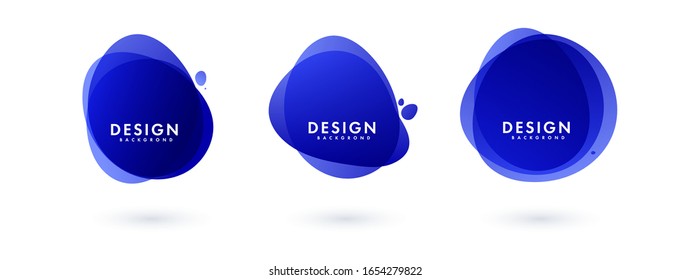 Conjunto de formas vectoriales redondeadas y coloridas. Pancartas vectoriales abstractas. Elementos de diseño. ilustración vectorial