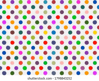 Set of round colorful vector shapes. Abstract vector banner. Design elements. Colorful circles background in oil painting style on white canvas. Abstract logo on white background.