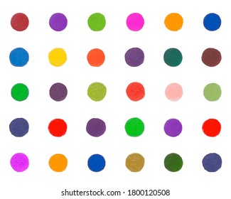 Conjunto de formas vectoriales redondeadas y coloridas. Pancarta de vector abstracto. Elementos de diseño. Coloridos círculos de fondo en estilo de pintura al óleo. Logo abstracto sobre fondo blanco.