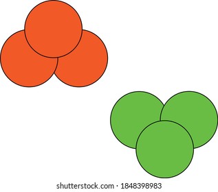 Set of round colorful vector shapes. Abstract design elements.