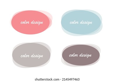 Set of round colorful vector shapes. Abstract vector banners. Design elements.
