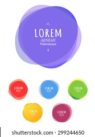 Set Of Round Colorful Vector Shapes. Abstract Vector Banners. Design Elements.