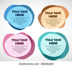Set of round colorful vector shapes