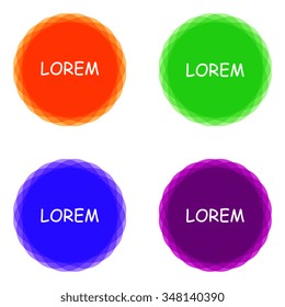 Set of round colorful vector shapes. Abstract vector banners. Design elements.
