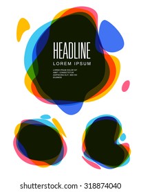 Set of round colorful vector spot. Abstract vector illustration. Design elements.