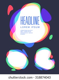 Set of round colorful vector spot. Abstract vector illustration. Design elements.