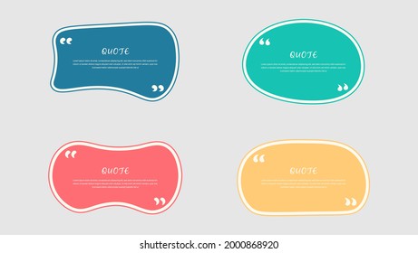 Set Of Round Curve Bubble Speech Or Quotes Template Design
