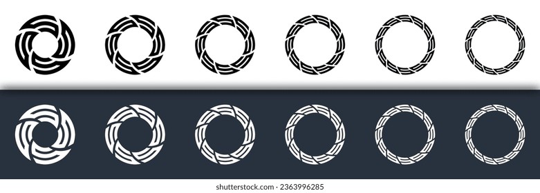 Set of Round Decorative Circle borders