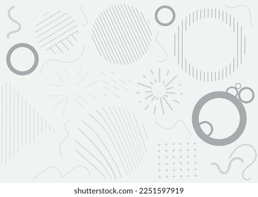 El conjunto de doodles redondos da forma el fondo o patrón negro. curvas líneas.  ilustración vectorial moderna de moda. se utiliza para el fondo de pantalla de diseño, pósters, plantillas de iconos sociales.