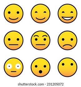 Set Smile Emotion Icons Stock Vector (Royalty Free) 431816527