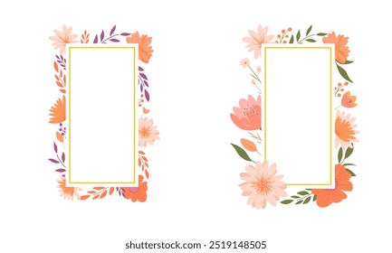 Set of round frames for invitations and cards.
