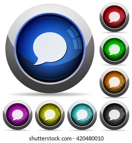 Set of round glossy Blog comment buttons. Arranged layer structure.