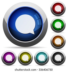 Set of round glossy chat buttons. Arranged layer structure.