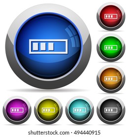Set of round glossy progressbar buttons. Arranged layer structure.