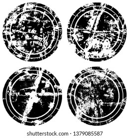 Set of round grunge stamps