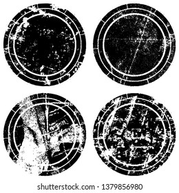 Set of round grunge stamps