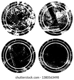 Set of round grunge stamps