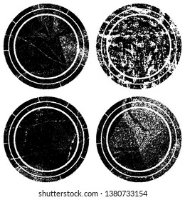 Set of round grunge stamps