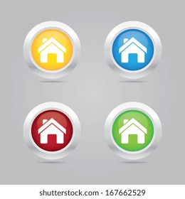 Set of Round House Icons