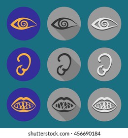 The set of round icons