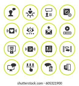 Set round icons of social network