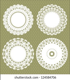 Set For Round Lace Doily