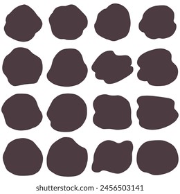 Set of round, loosely shaped frames, fluid shape