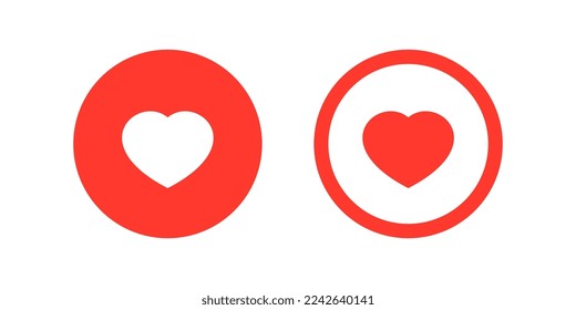 Conjunto de iconos redondos de amor