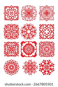 Definir elementos decorativos de Padrão de Ornamento Redondo
