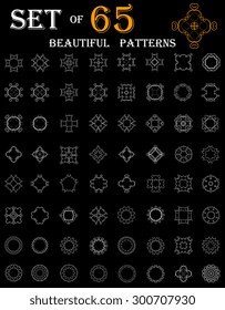 Set of round ornaments. Vector illustration