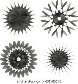 Set of round patterns