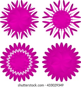 Set of round patterns, vector illustration
 