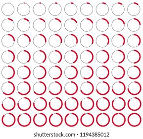 Set of round progress bar element scales download. vector eps10