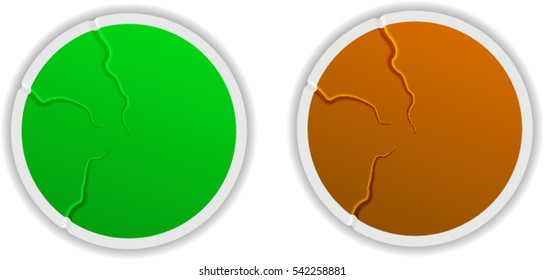 Set of round promotional stickers. Vector illustration. EPS 10.