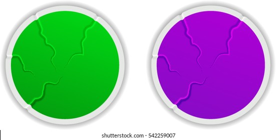 Set of round promotional stickers. Vector illustration. EPS 10.
