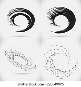 Set of round shape. Vector illustration.