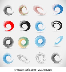 Set of round shapes. Vector illustration.