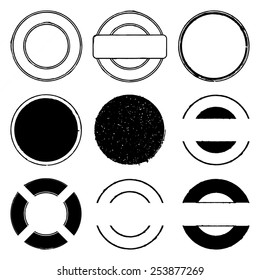 Set of round stamp grunge texture for your design. EPS10 vector.