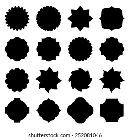 Set of round stickers border for messages.