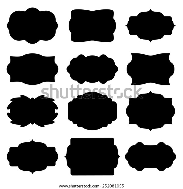 Set Round Stickers Border Messages Stock Vector (Royalty Free) 252081055