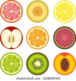 Poster Fruit slices 