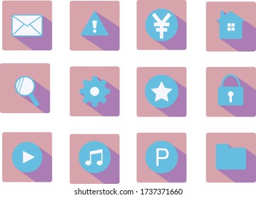 Set of round web icons 