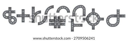 set of roundabout icons vector illustration