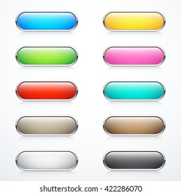 Set of rounded buttons