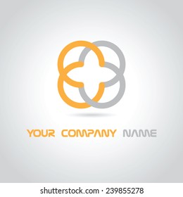 Set of Rounded Colorful Icon Logo for your Company, vector illustration