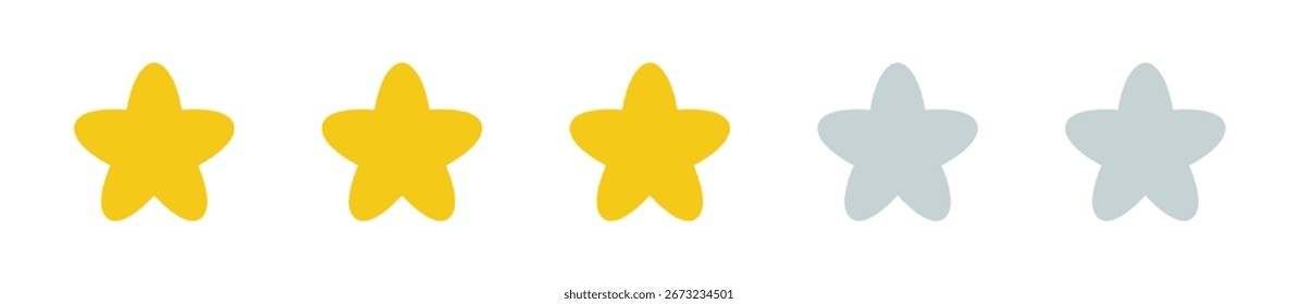 Conjunto De Estrellas De Revisión Redondeadas Vector