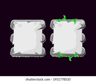 conjunto de plantillas emergentes de tablero de ui para elementos de activos gui ilustración vectorial