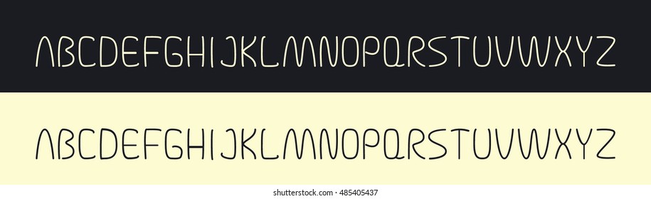 Set Rounded Style Alphabet Letters Alphabet Stock Vector (Royalty Free ...